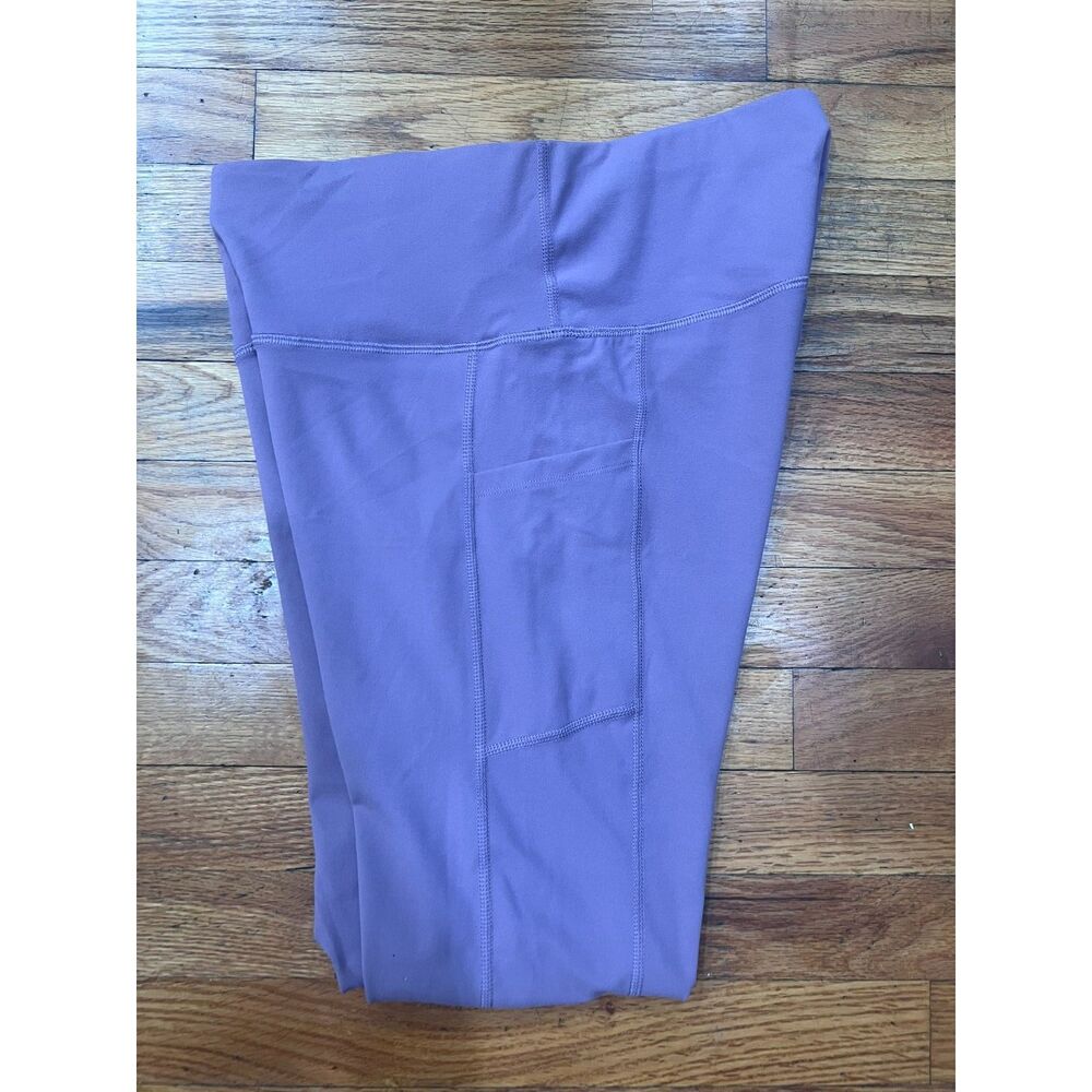 Fengbay Women's High-Waisted Yoga Leggings with Pockets - Soft Mauve - Size L - Picture 4 of 7